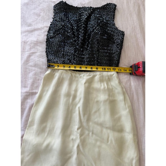1950s Vintage Black Sequin Wiggle Dress Dress small - Picture 4 of 6